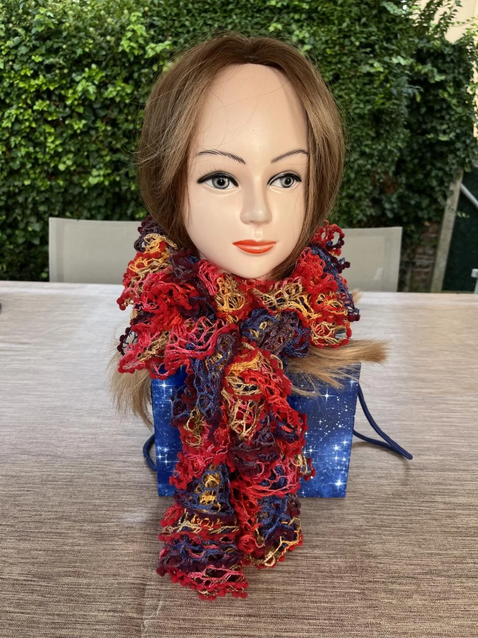Echarpe Snood scarf Schal bufanda sjaal scairf sciarpa lenço Rouge Multicolore l